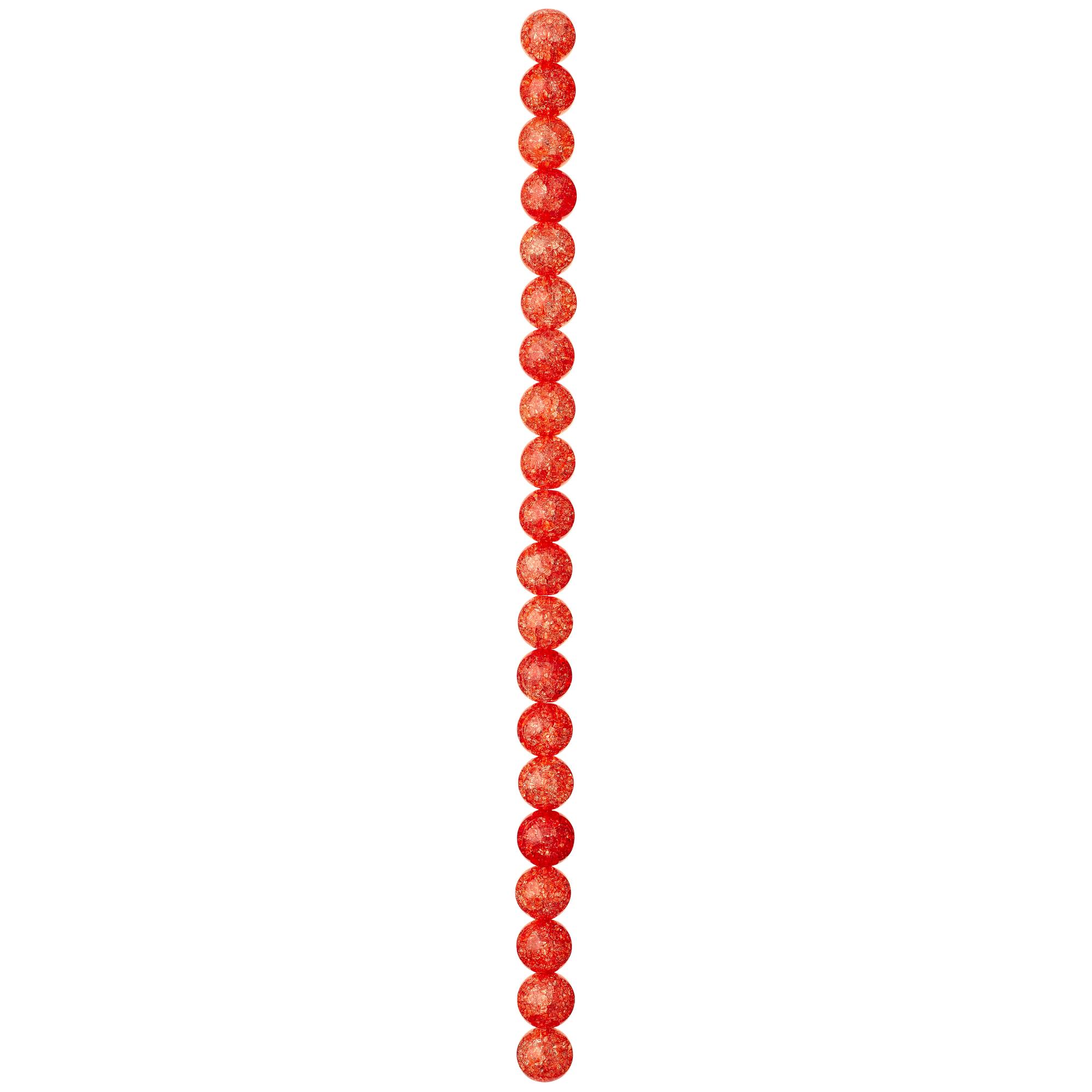 Red Crackled Quartzite Round Beads, 10mm by Bead Landing™